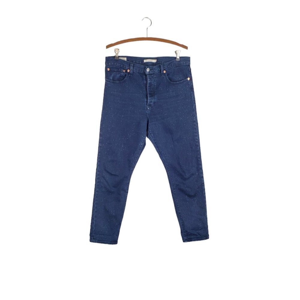 Levis Premium Wedgie Icon Ankle Dark Speckled Button Fly Jeans Womens 31
